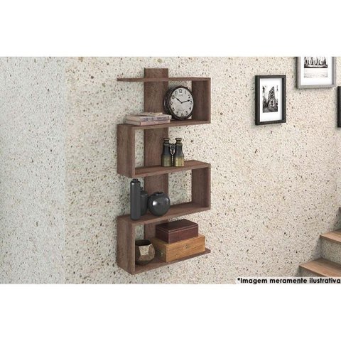 Prateleira Decorativa Sala Estar Am 3087 Rustico - Movelbento