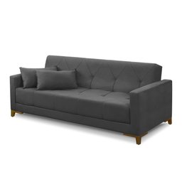 Sofá Cama 3 Lugares 2,00m Aurora Suede Adonai Estofados - 4
