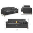 Ver imagem 2 de Sofá Cama 3 Lugares 2,00m Aurora Suede Adonai Estofados