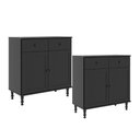 Ver imagem 1 de Aparador Buffet Ditália 2 Gav 2 Portas 2 Unidades R-629 Cor:preto