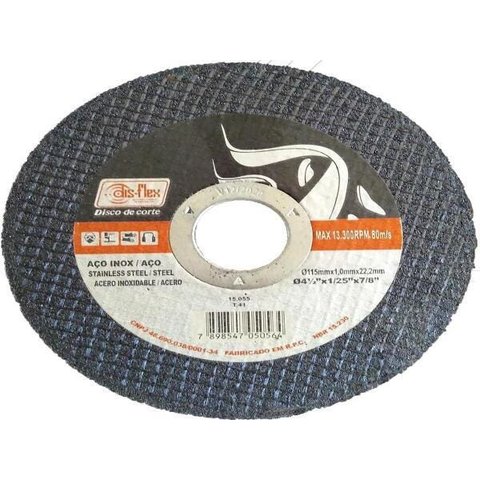 Disco de Corte 4.1/2 Pol. Ø115x1,0x22mm