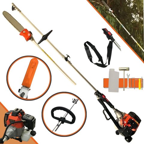 Podador de Galhos a Gasolina Importway Iwpag2t52 de 52cc com Extensor 2,95m. Alcança Ate 4,90m por U