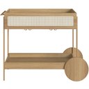 Ver imagem 3 de Carrinho Bar com Porta Taças Industrial Indy A03 Hanover Dourado - Lyam Decor