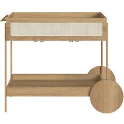 Carrinho Bar com Porta Taças Industrial Indy A03 Hanover Dourado - Lyam Decor - 3