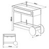 Carrinho Bar com Porta Taças Industrial Indy A03 Hanover Dourado - Lyam Decor - 5