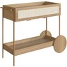 Carrinho Bar com Porta Taças Industrial Indy A03 Hanover Dourado - Lyam Decor - 1