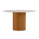 Ver imagem 4 de Conjunto Sala de Jantar Mesa Serena 135x135 6 Cadeiras Serena Ype/offwhite/bouclé Damasco