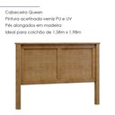 Ver imagem 5 de Cabeceira Queen e 02 Mesas Cabeceira Madeira Maciça Freijo Milani Store