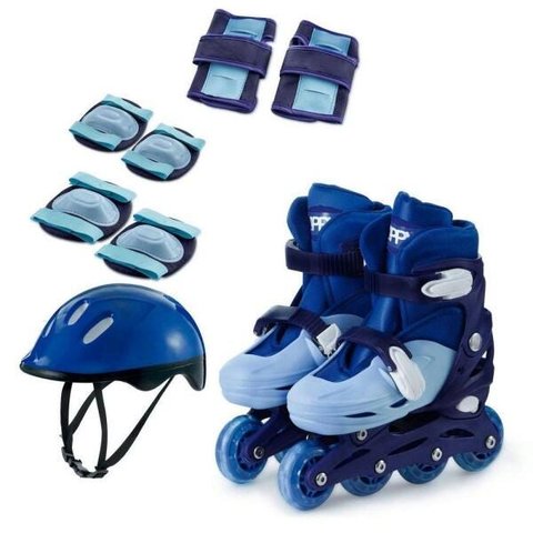 Patins In Line Com Kit Segurança Zippy
