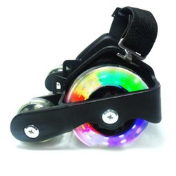 Patins Adaptado Tênis Com 4 Rodas De Led Preto (Bsl-Sky-15) - 3 Patins Adaptado Tênis Com 4 Rodas De Led Preto (Bsl-Sky-15) - 3