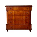 Ver imagem 1 de Cômoda Clássica com 5 Gavetas Castanho Aveludado para Quarto e Sala 112x108x54cm