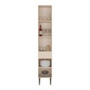Ver imagem 4 de Paneleiro Armário de Cozinha com Vidro 2 Portas 36cm Milano Multimóveis MP2482 Vanilla/Reflecta