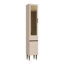 Ver imagem 1 de Paneleiro Armário de Cozinha com Vidro 2 Portas 36cm Milano Multimóveis MP2482 Vanilla/Reflecta