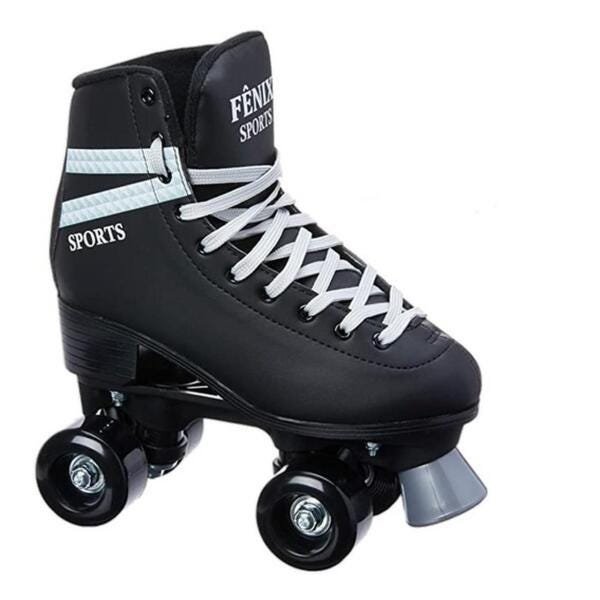 Patins Sports Roller Skate 4 Rodas Preto Do 34-35 - Fênix - 2
