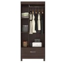 Ver imagem 3 de Guarda Roupa Solteiro Prince com Cômoda Montevidéu Café Touch - Demóbile