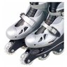 Patins In Line Prata Com Kit Proteção 34 Ao 37 - Fênix - 3