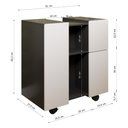 Ver imagem 5 de Gabinete Armario Banheiro Pia de Coluna Macau com Rodízios Preto/branco