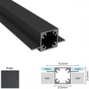 Ver imagem 1 de Perfil Alumínio Modular Link RM-311 Barra 03 metros Preto Rometal 01 Barra