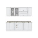 Ver imagem 5 de Cozinha Compacta 7 Peças Com Aéreo 3 Portas Com Vidro Amy Casa 812
