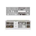 Ver imagem 4 de Cozinha Compacta 7 Peças Com Aéreo 3 Portas Com Vidro Amy Casa 812