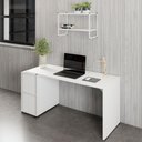 Ver imagem 6 de Nicho de Parede para Escritório 2 Prateleiras MDP Branco 63cm F5 Office