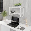 Ver imagem 1 de Nicho de Parede para Escritório 2 Prateleiras MDP Branco 63cm F5 Office