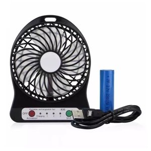 Mini Ventilador de Mesa Portátil Recarregável com Lanterna