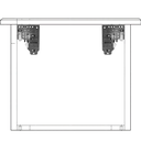 Ver imagem 5 de Kit 2 Par Corrediça Oculta Invisível Trilho Gaveta Aço 45cm