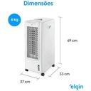 Ver imagem 4 de Climatizador de Ar Portátil Fce 3 em 1 com 7,5 litros de 110 Volts Branco - 45fce7500br1 - Elgin Cli