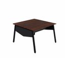Ver imagem 1 de Plataforma de Trabalho para 2 Pessoas com Caixas de Tomadas 150cm Industrial Executive Louro Preto Marrom