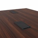 Ver mais imagens de Plataforma de Trabalho para 2 Pessoas com Caixas de Tomadas 150cm Industrial Executive Louro Preto Marrom
