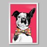 Quadro Animal Dog illustration - 45x30cm - Moldura Caixa Branco - 1