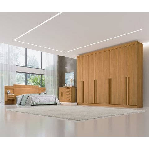 Guarda Roupa Casal 8 Portas 8 Gavetas - Daymont-cinamomo - Móveis D'doro