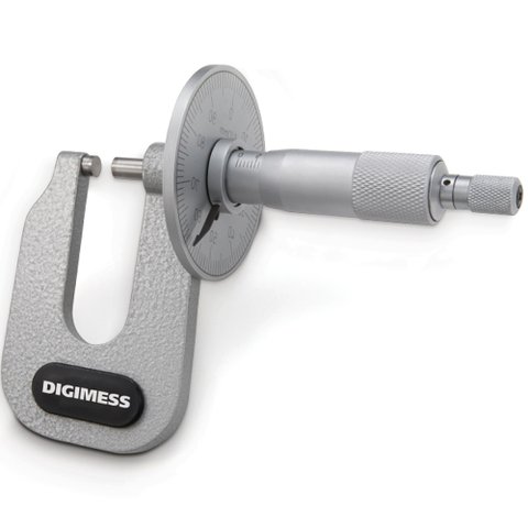 Micrômetro Externo com Disco P/ Medição de Chapas - Cap. 0-50mm(plano) - Ref. 113.064b - Digimess