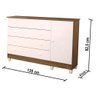 Cômoda Com Fraldário Taís Branco Fosco Com - 2