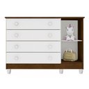 Ver imagem 3 de Cômoda Com Fraldário Taís Branco Fosco Com