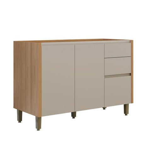 Balcão de Cozinha 2 Portas 3 Gavetas Allure Linea Brasil 120cm