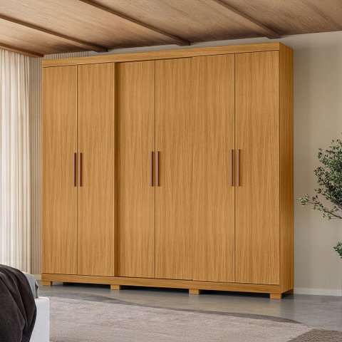 Roupeiro 240cm 6 Portas 4 Gavetas sem Espelho - Ssx Multicoisas