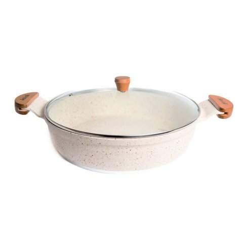 Frigideira Branca Antiaderente Marmorizada Javali Am 30cm 2102JAV