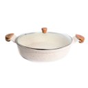 Ver imagem 1 de Frigideira Branca Antiaderente Marmorizada Javali Am 30cm 2102JAV