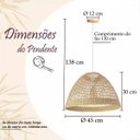 Ver imagem 7 de 2 Pendente Boho Fibra Natural Junco Rustico 45cm Cabeceira Nat48