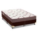 Ver imagem 1 de Conjunto Box Casal: Colchão Espuma Ortobom D28 Light + Base Crc Suede Brown (138x188)