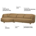 Ver imagem 3 de Sofá 05 Lugares 330cm Arizona com Chaise Direito Bouclé Camel - Nexta Casa