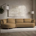 Ver imagem 2 de Sofá 05 Lugares 330cm Arizona com Chaise Direito Bouclé Camel - Nexta Casa