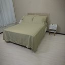 Ver imagem 3 de Jogo de Cama Lençol 400 Fios Queen P. Palito 4 Pçs Bege Casa Dona