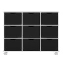 Ver imagem 1 de Nicho Organizador com Rodízios Toys 9 Gavetas Q01 Branco/Preto - Mpozenato