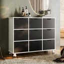 Ver imagem 2 de Nicho Organizador com Rodízios Toys 9 Gavetas Q01 Branco/Preto - Mpozenato