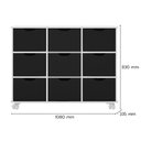 Ver imagem 4 de Nicho Organizador com Rodízios Toys 9 Gavetas Q01 Branco/Preto - Mpozenato