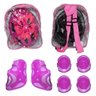Capacete Infantil Bicicleta Skate Com Kit Proteção E Mochila - 1