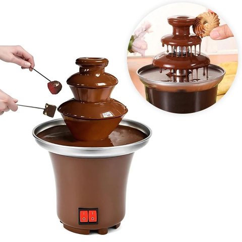 Fonte Chocolate Cascata 3 Andares Frutas Elétrico 220v